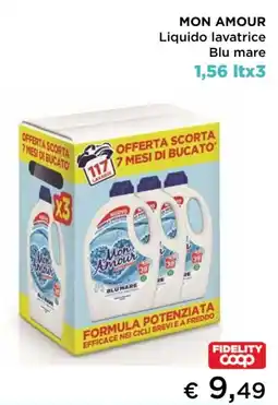 Coop Mon Amour liquido lavatrice Blu mare offerta