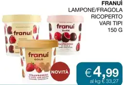Coop Franuì lampone/fragola ricoperto offerta