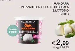 Coop Mozzarella di latte di bufala senza lattosio Mandara offerta
