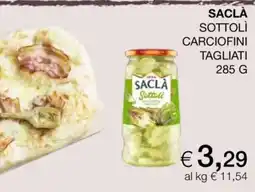 Coop Saclà Sottoli Carciofini Tagliati offerta