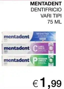 Coop Mentadent dentifricio offerta