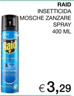 Coop Raid insetticida mosche zanzare spray offerta