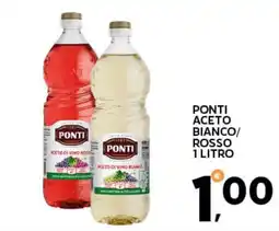 Extra Supermercati Aceto di vino bianco/rosso Ponti offerta