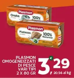 Extra Supermercati Plasmon omogeneizzati di pesce vari tipi offerta