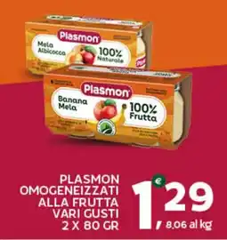 Extra Supermercati Plasmon omogeneizzati alla frutta offerta