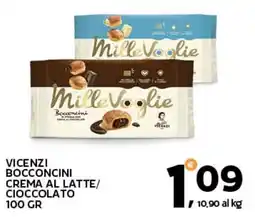 Extra Supermercati Vicenzi Bocconcini Crema al Latte/Cioccolato offerta