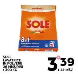 Extra Supermercati Sole lavatrice in polvere offerta