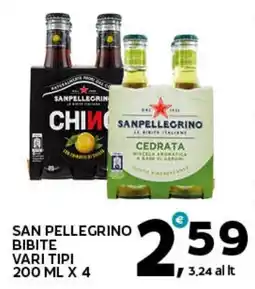 Extra Supermercati San Pellegrino bibite vari tipi offerta