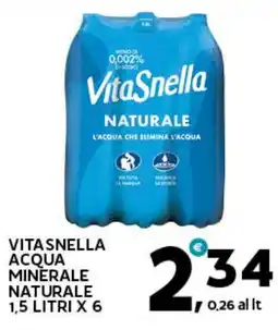 Extra Supermercati VitaSnella acqua minerale naturale offerta