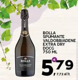 Extra Supermercati Bolla spumante valdobbiadene extra dry docg offerta