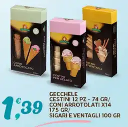 Extra Supermercati Gecchele cestini per gelato offerta