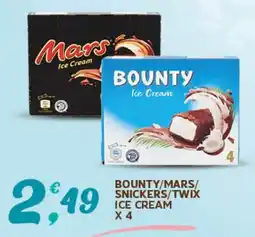 Extra Supermercati Bounty/Mars/Snickers/Twix ice cream offerta