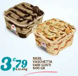Extra Supermercati Sigel vaschetta vari gusti offerta
