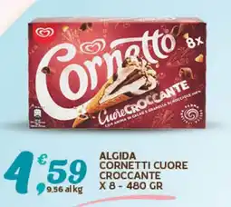 Extra Supermercati Algida cornetti cuore croccante offerta