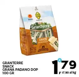 Extra Supermercati GranTerre Snack Grana Padano DOP offerta
