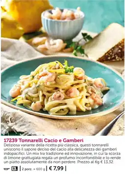 Bofrost Tonnarelli Cacio e Gamberi offerta