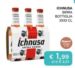 Coop ICHNUSA BIRRA BOTTIGLIA 3X33 CL offerta