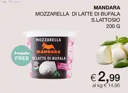 Coop MANDARA MOZZARELLA DI LATTE DI BUFALA S.LATTOSIO offerta