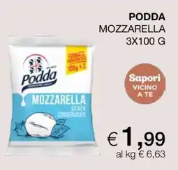 Coop PODDA MOZZARELLA 3X100 G offerta