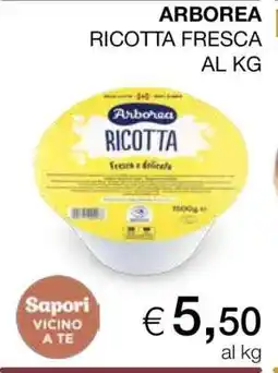 Coop ARBOREA RICOTTA FRESCA AL KG offerta