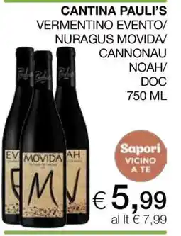 Coop CANTINA PAULI’S offerta