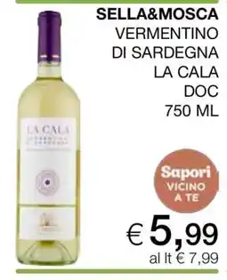 Coop SELLA&MOSCA VERMENTINO DI SARDEGNA LA CALA DOC 750 ML offerta