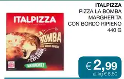 Coop ITALPIZZA PIZZA LA BOMBA MARGHERITA CON BORDO RIPIENO 440 G offerta
