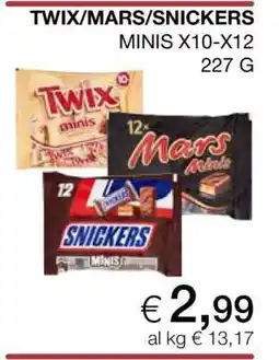 Coop TWIX, MARS, SNICKERS minis offerta