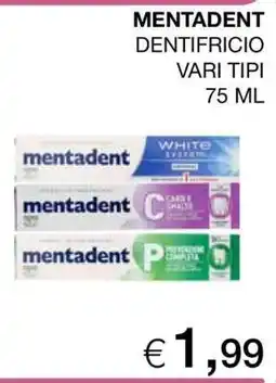 Coop Mentadent Dentifricio offerta