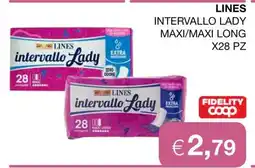 Coop LINES INTERVALLO LADY MAXI/MAXI LONG X28 PZ offerta
