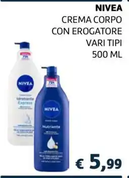 Coop NIVEA CREMA CORPO CON EROGATORE offerta