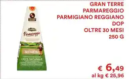 Coop GRAN TERRE PARMAREGGIO PARMIGIANO REGGIANO DOP OLTRE 30 MESI 250 G offerta