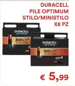 Coop DURACELL PILE OPTIMUM STILO/MINISTILO X8 PZ offerta