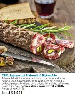 Bofrost Salame dei Nebrodi al Pistacchio offerta