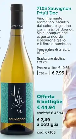 Bofrost Sauvignon Friuli Doc offerta