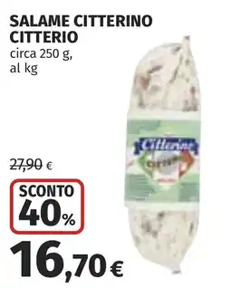 Coop Salame Citterino Citterio offerta