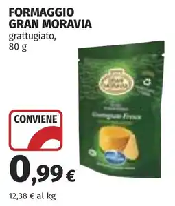 Coop Formaggio gran moravia grattugiato offerta