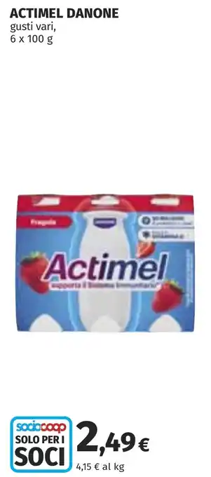 Coop Actimel Danone offerta