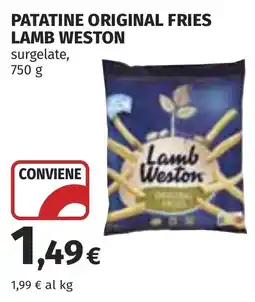 Coop Patatine original fries Lamb Weston offerta