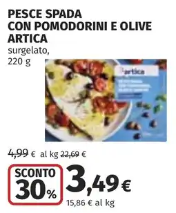 Coop Pesce spada con pomodorini e olive Artica offerta