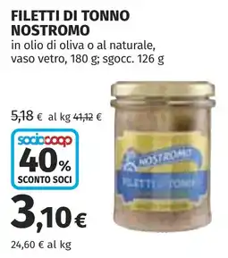 Coop Filetti di tonno Nostromo offerta