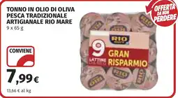 Coop Tonno in olio di oliva artigianale Rio Mare offerta