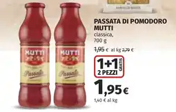 Coop Passata di pomodoro Mutti classica offerta