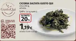 Coop Cicoria saltata Gusto Qui offerta