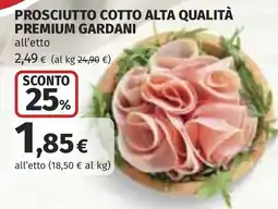 Coop Prosciutto cotto alta qualità premium Gardani offerta