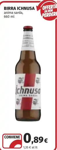 Coop Birra Ichnusa anima sarda offerta