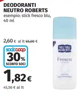 Coop Deodoranti Neutro Roberts offerta