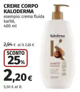 Coop Crema corpo Kaloderma offerta