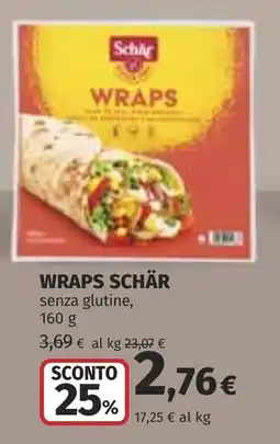 Coop Wraps Schär senza glutine offerta