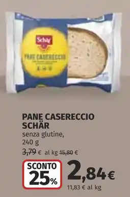 Coop Pane casereccio Schär senza glutine offerta